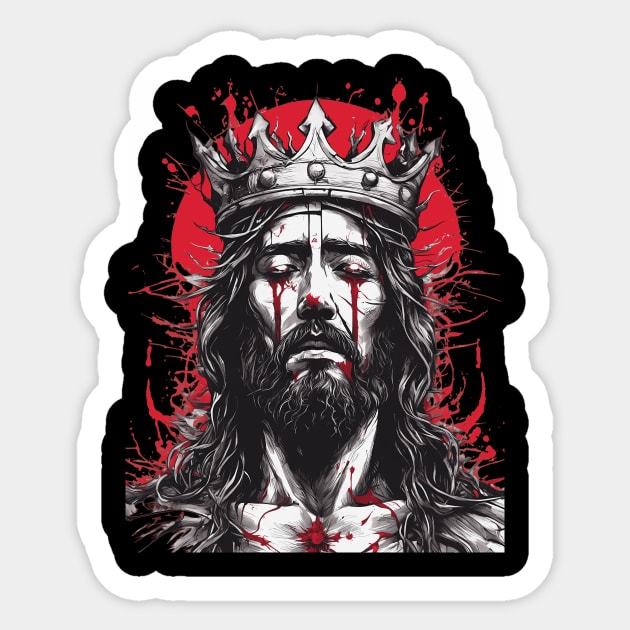 Jesus Christ the Man of Sorrows Sticker by animegirlnft